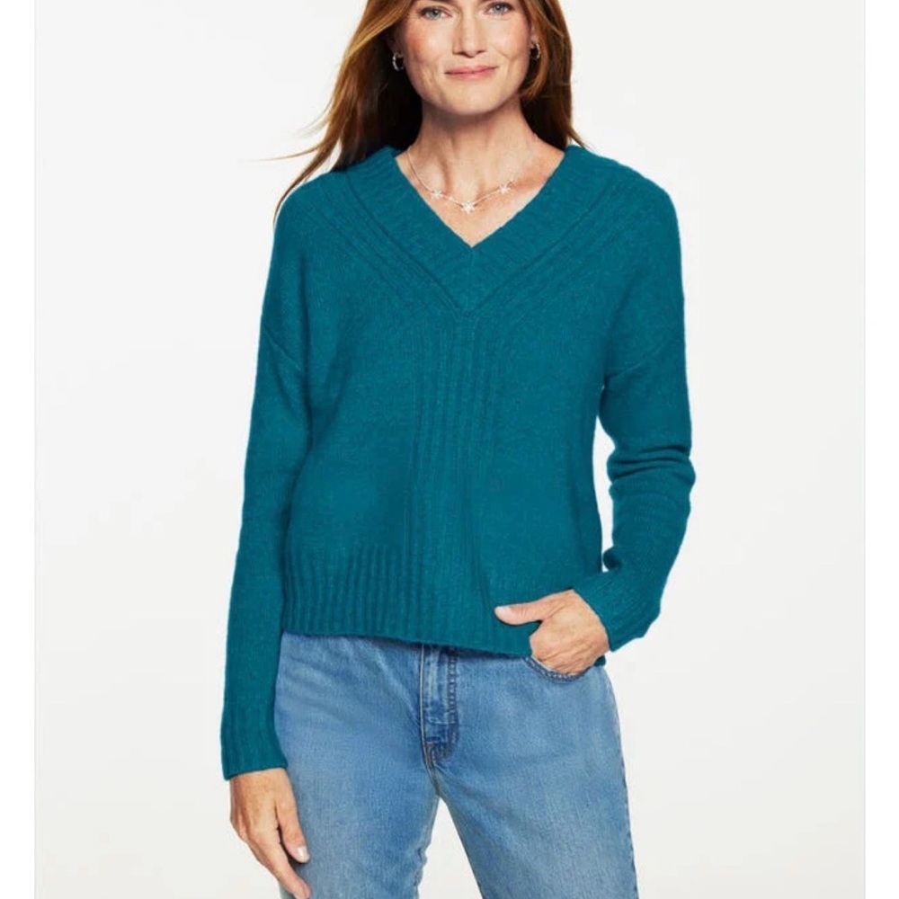NWT Talbots Wool Blend V-Neck Sweater